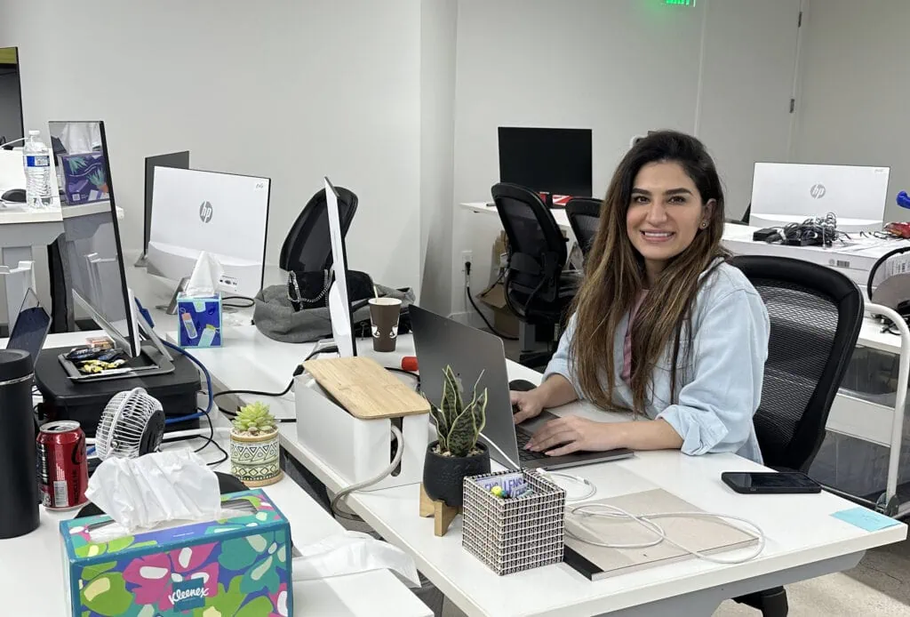 Ellie-at-her-desk-in-Engineering-1024x694