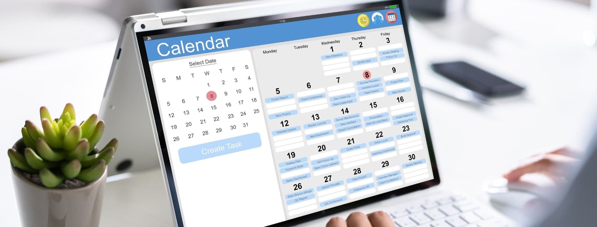 Solar Appointment on Calendar