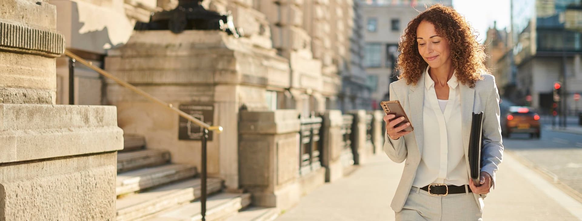 Professional Working Woman Using Her Phone