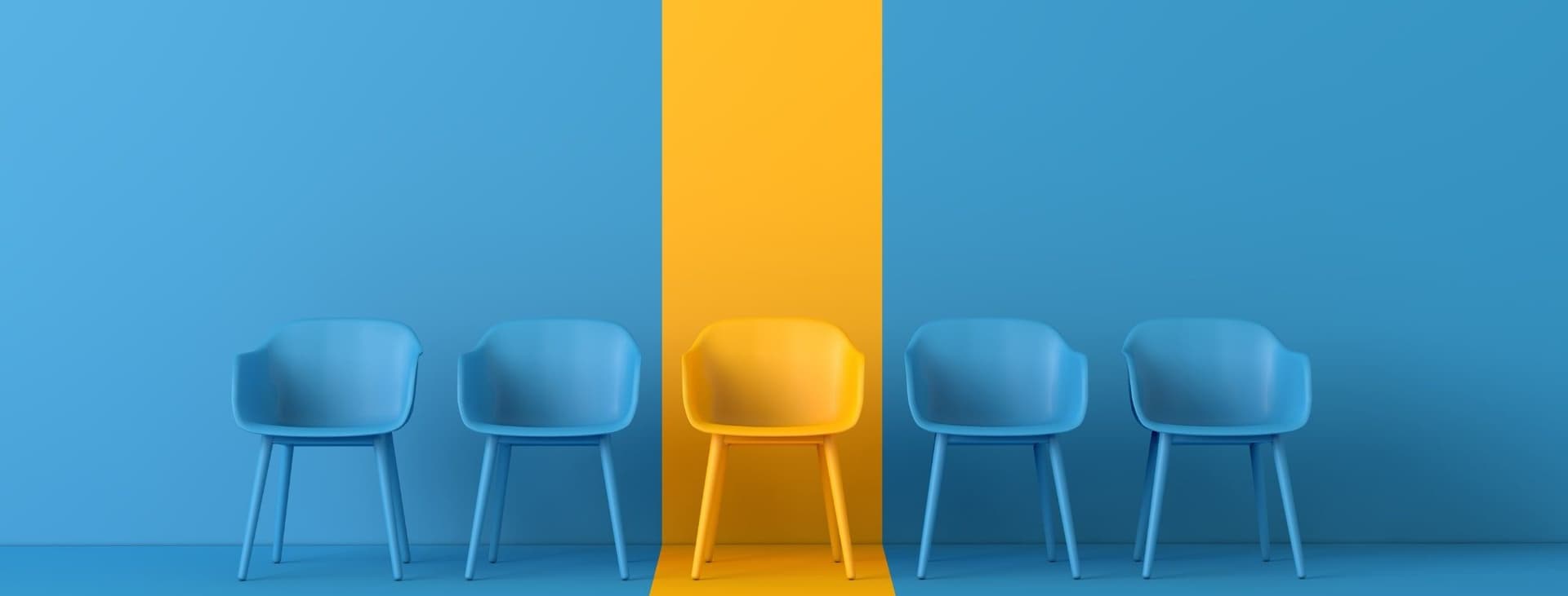 Blue and Yellow Chair