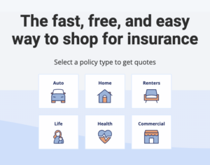 EverQuote Insurance offerings_homepage screenshot