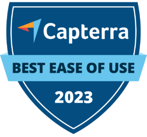 Capterra best ease of use badge 